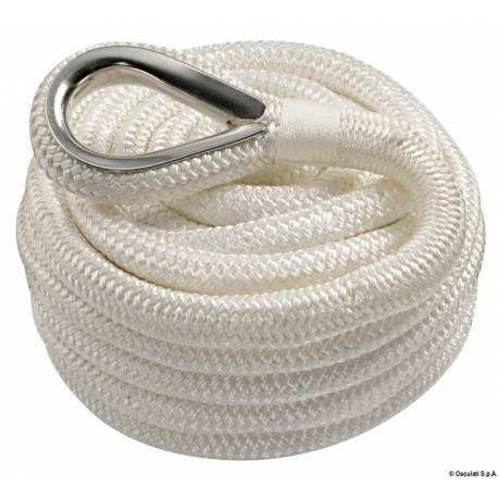 High tenacity spliced mooring line double braid