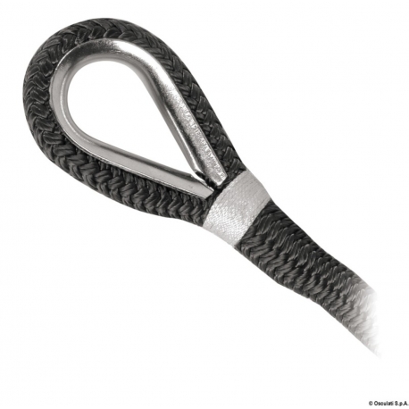 High tenacity spliced mooring line double braid
