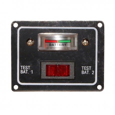 Black painted light alloy battery charge test panel