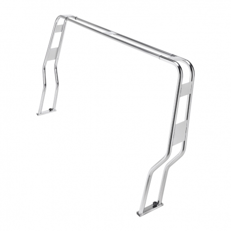 Roll bar for inflatable boat in mirror polished stainless steel