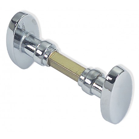Pair of chromed brass knobs