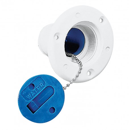 White plastic water filler cap