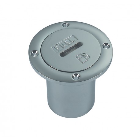 Chromed brass fuel filler cap