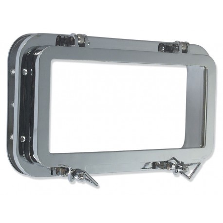 Rectangular chromed brass watertight porthole