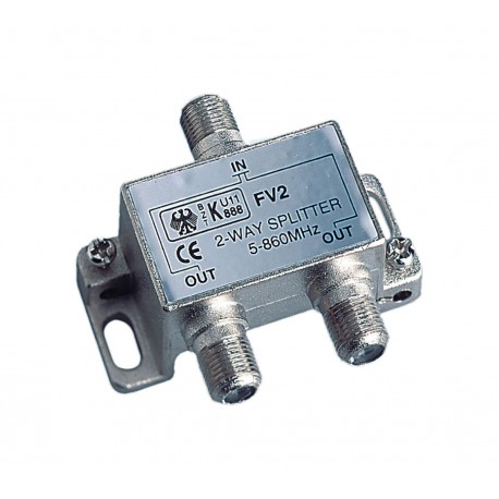 Splitter 1 input and 2 outputs for Glomex TV antennas