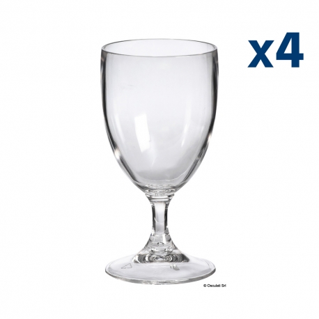 Set of 4 unbreakable boat goblets 200 ml.