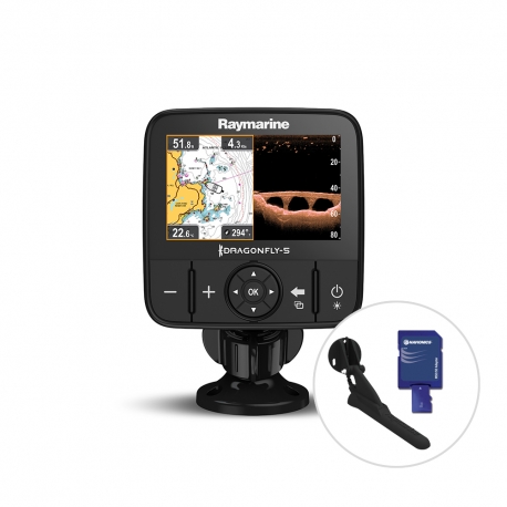 Echo sounder Dragonfly 5 Pro CPT-DVS transducer Navionics Silver Cartography