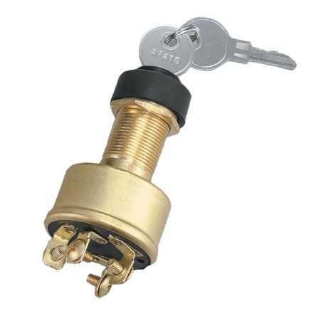 Brass engine starter wrench 4 terminals - with rubber cap