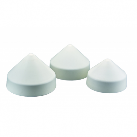 Round cone cap for poles