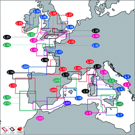 Cartography C-MAP MAX C-Card for Simrad, Raymarine, Furuno