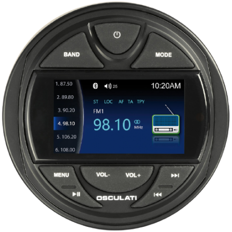 Radio da cruscotto M3-TFT con telecomando e antenna DAB - Osculati