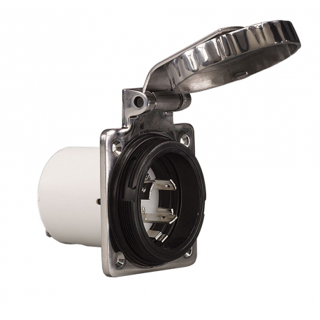 32A watertight plug in stainless steel 220V - Marinco