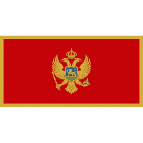 Montenegro flag in 100% polyester stamina fabric