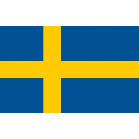 Sweden flag in 100% polyester stamina fabric