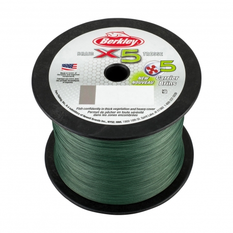 Berkley X5 Braid 0.25MM trecciato da 2000M GRN