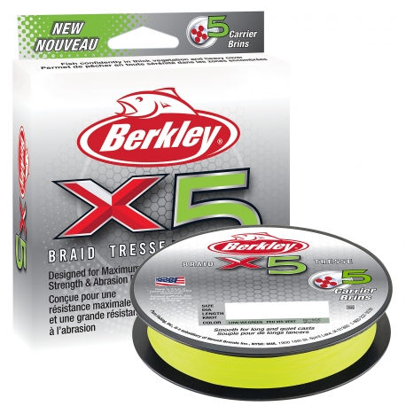 Berkley X5 Braid 0.30MM trecciato da 300M FLGRN