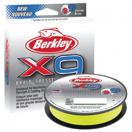 Berkley X9 Braid 0.12MM trecciato da 300M FLGRN