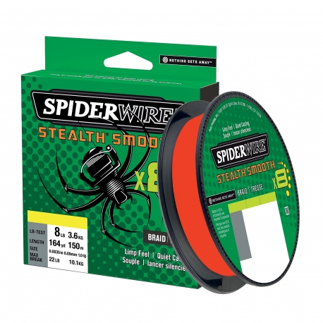 SpiderWire Stealth Smooth 8 Braid 0.06MM trecciato 150M RED