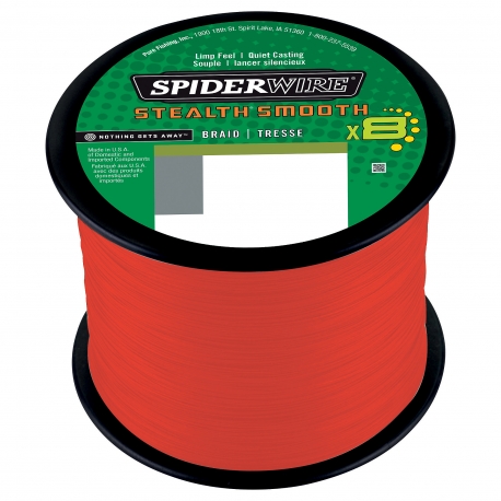 SpiderWire Stealth Smooth 8 Braid 0.19MM trecciato 2000M RED