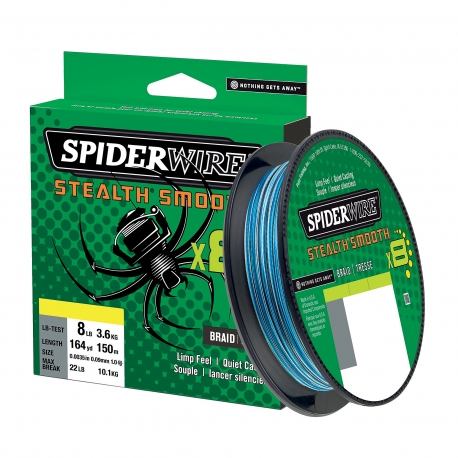 SpiderWire Stealth Smooth 8 Braid 0.14MM 150M BLCAM braid