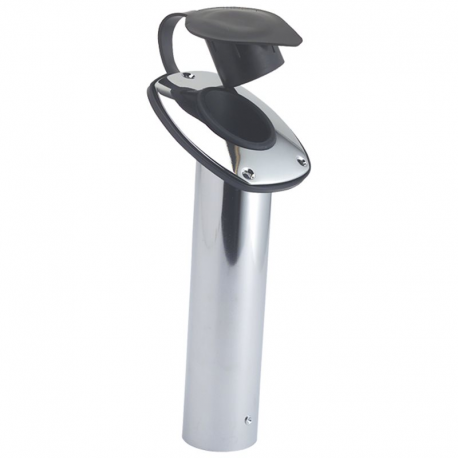 Portacanna ad incasso 30° completo di tappo in acciaio inox