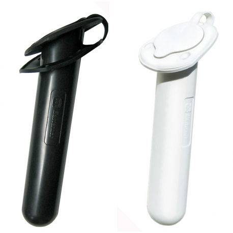 Black ABS built-in rod holder