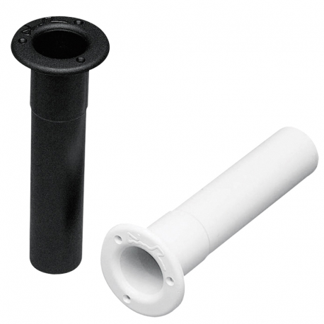 Straight rod holder in white ABS