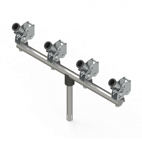 Revolution 4: rocket with four barrel holders with 0° recess - Inox Innovation