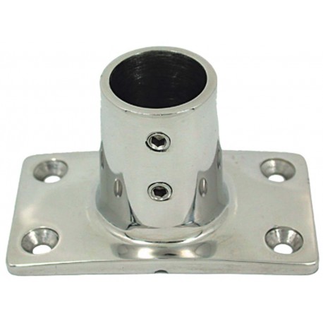 Micro-cast straight 90° base in mirror polished AISI 316 stainless steel