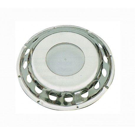 Stainless steel aerator with transparent plastic cap