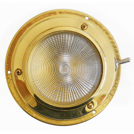 Polished brass ceiling lamp