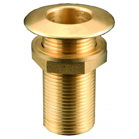 Sea drain with low edge in polished brass