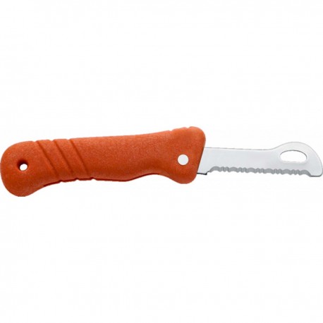 Floating switchblade knife with rounded tip