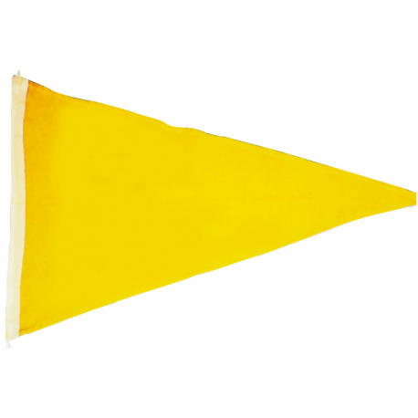 Yellow triangular flag