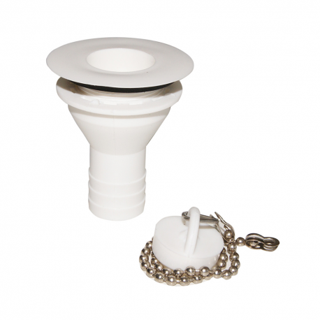 Straight nylon drain mm.20