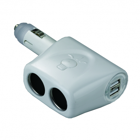 Cigarette lighter socket splitter with usb