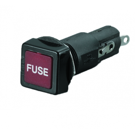 Recessed fuse holder snap-on cap