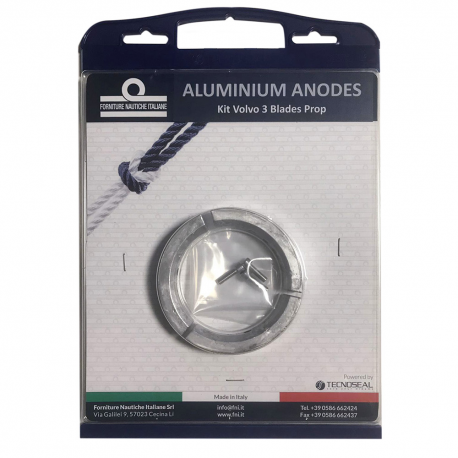 Anode kit for volvo 3-blade propeller