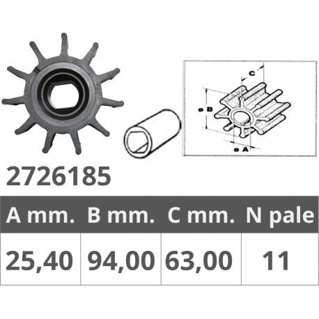 Impeller jonhnson ref.or.09-838s