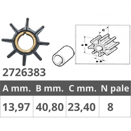 Impeller tohatsu 2/4t 9.9-15-18 hp