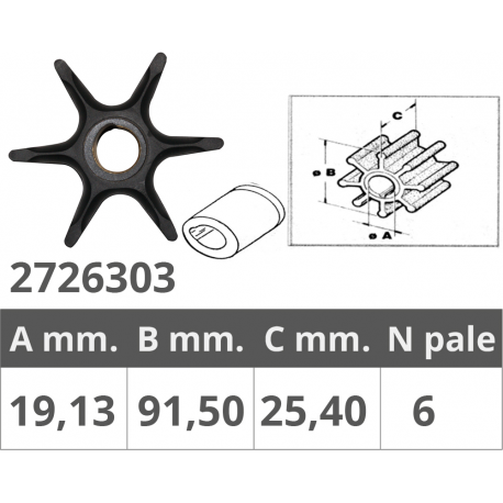 Impeller johnson/ev. 2t 40-60hp
