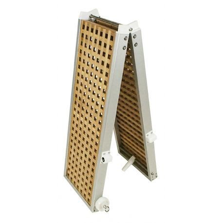 Folding wooden and aluminium gangway