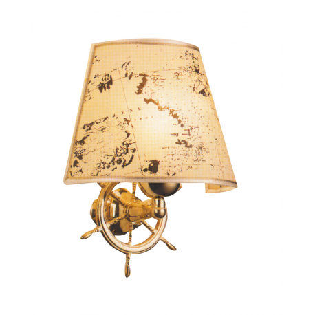 Lampada con timone ottone