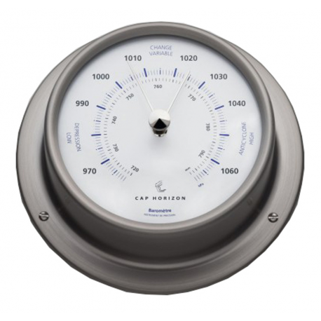 Barometer ø mm.110 satin stainless steel