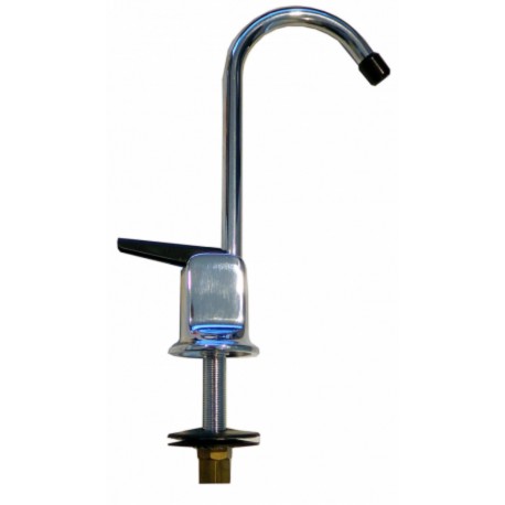 Chrome-plated brass and ABS tap