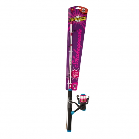 Shakespeare Cosmic pink Spinning Combo rod reel for kids