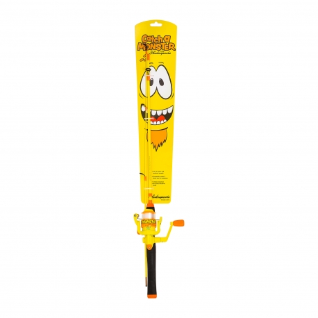 Shakespeare Catch a Monster yellow Spinning Combo rod reel for kids