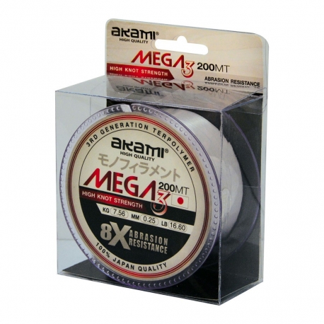 Akami Mega3 0.35MM lenza in nylon 200M