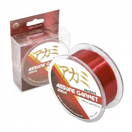 Akami Assure Garnet 0.225MM 150M Nylon Line Red