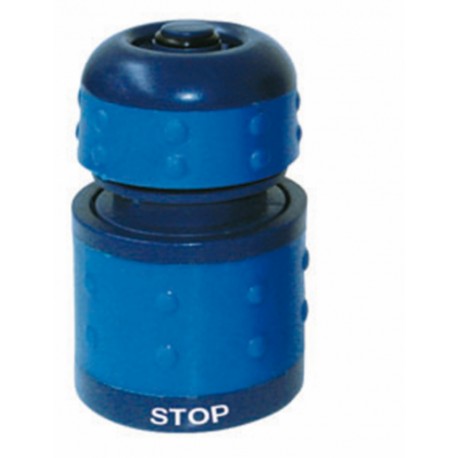 Female connector with water flow stop